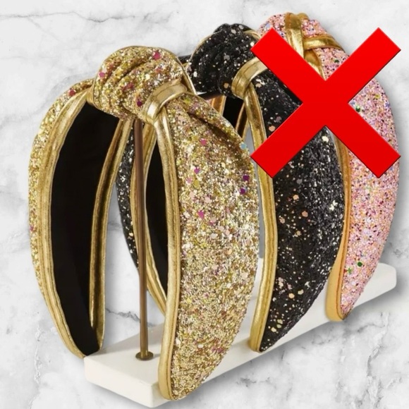 Sparkly Top Knot Twisted Glittery Headband NWOT - Picture 3 of 3